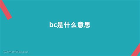 b.c.意思|BC 释义 